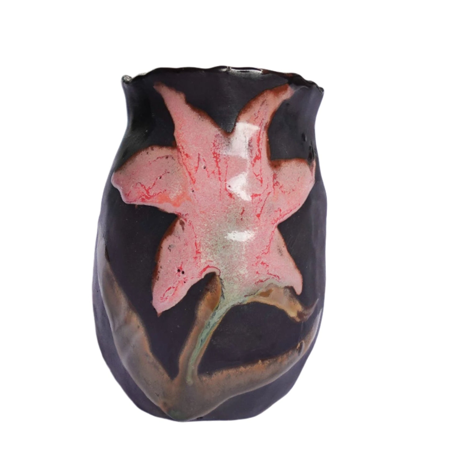 black clay vase