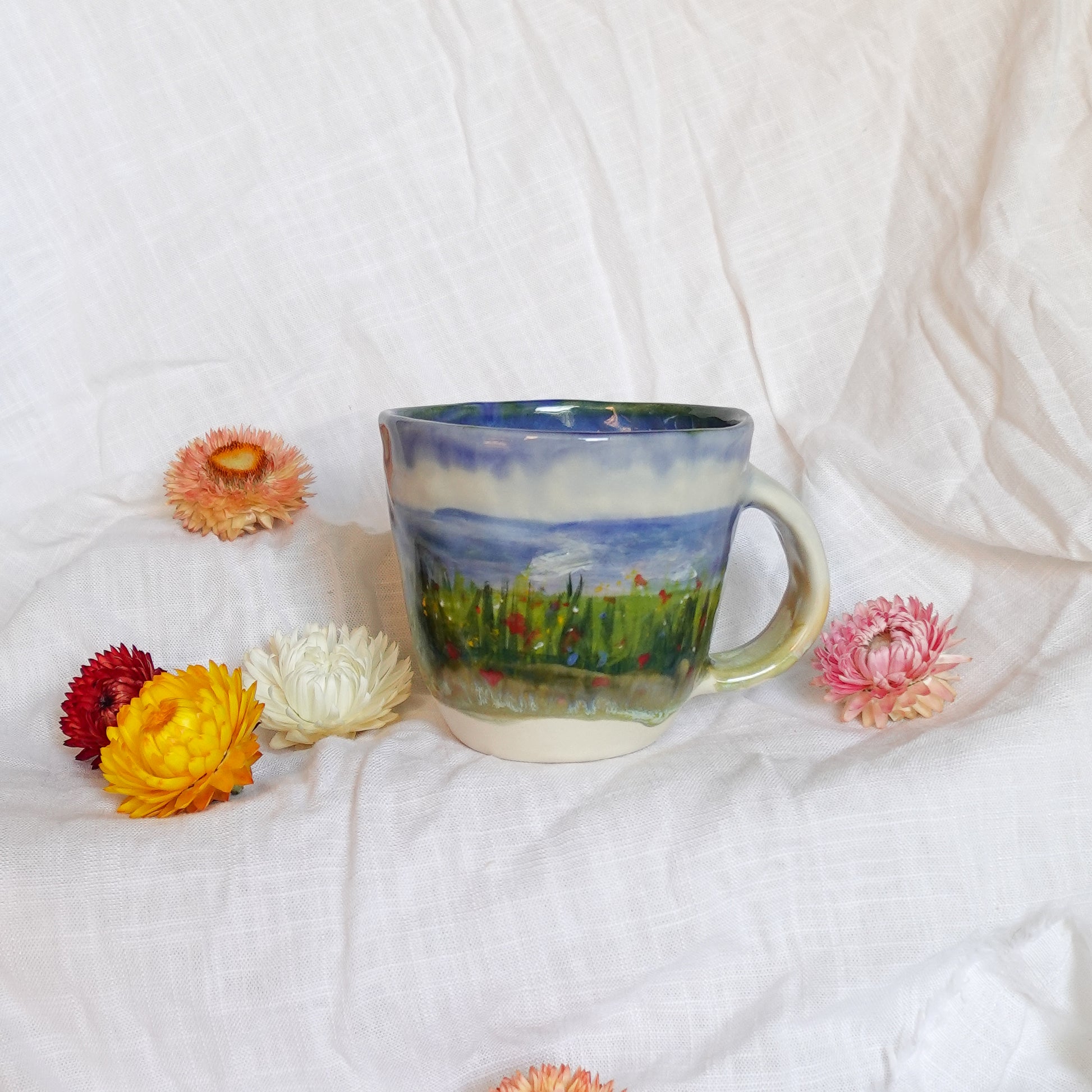 flower field mug