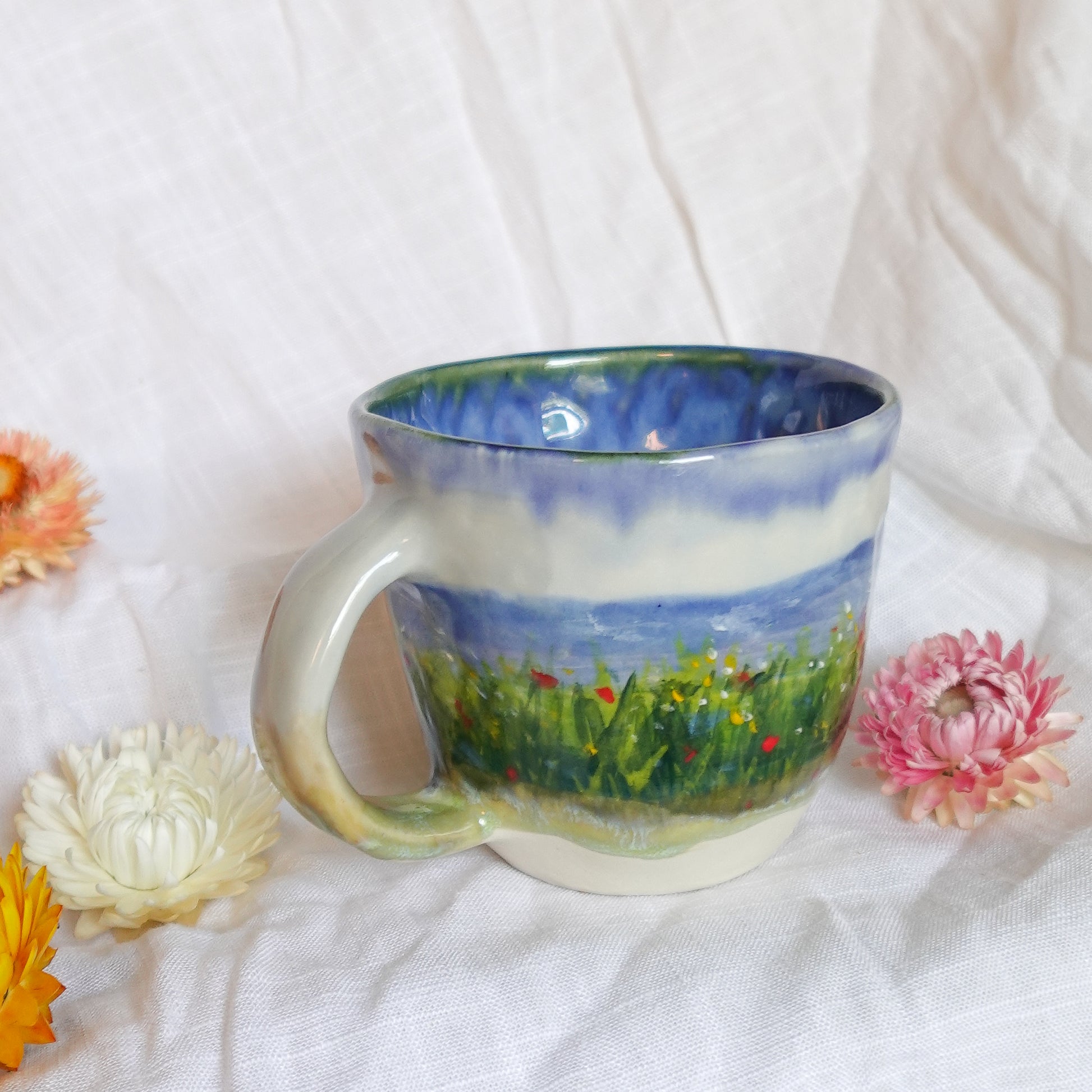flower field mug