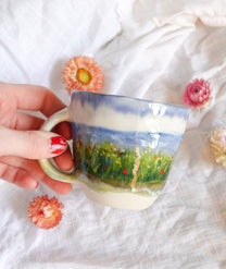 flower field mug