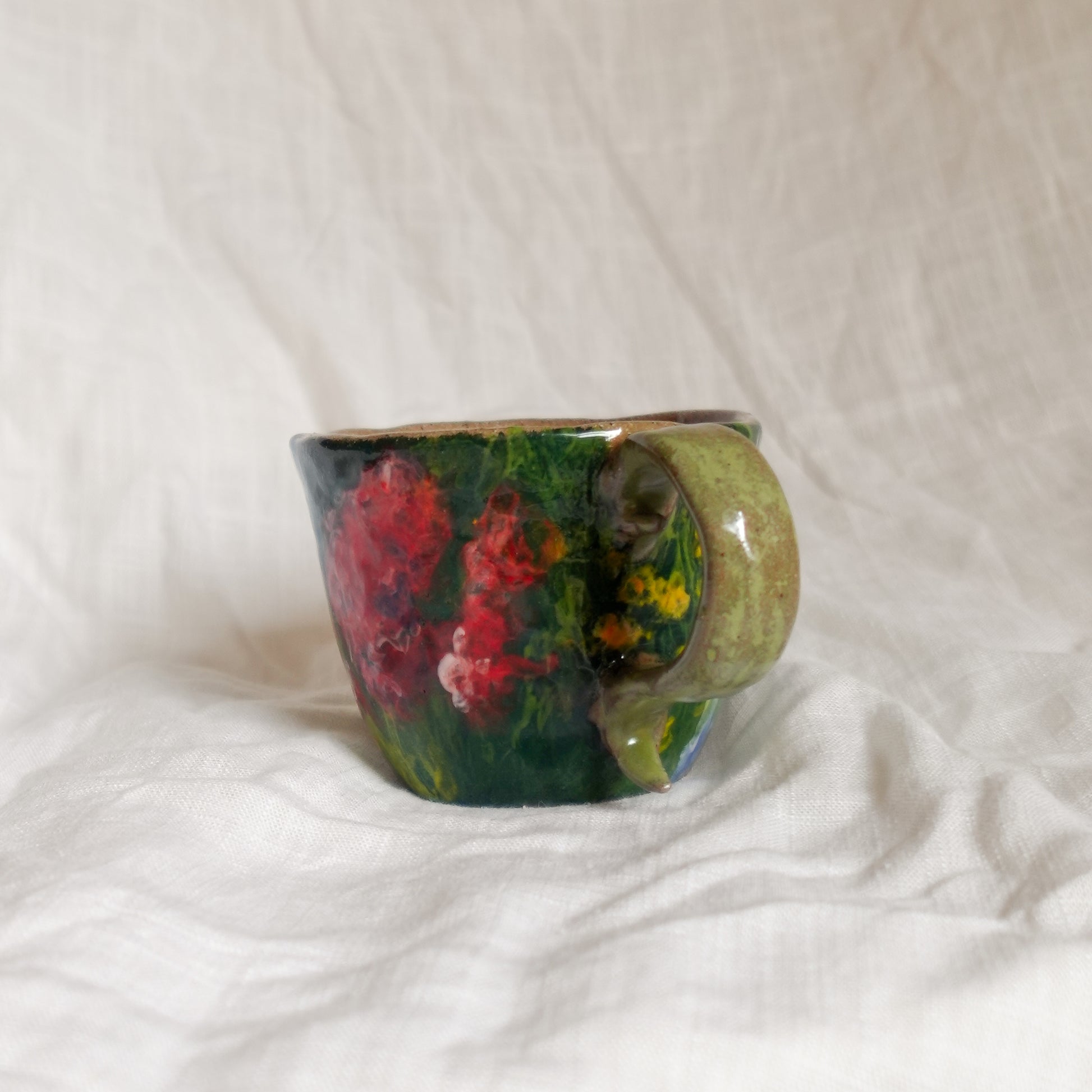 in the garden. teacup