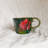 in the garden. teacup