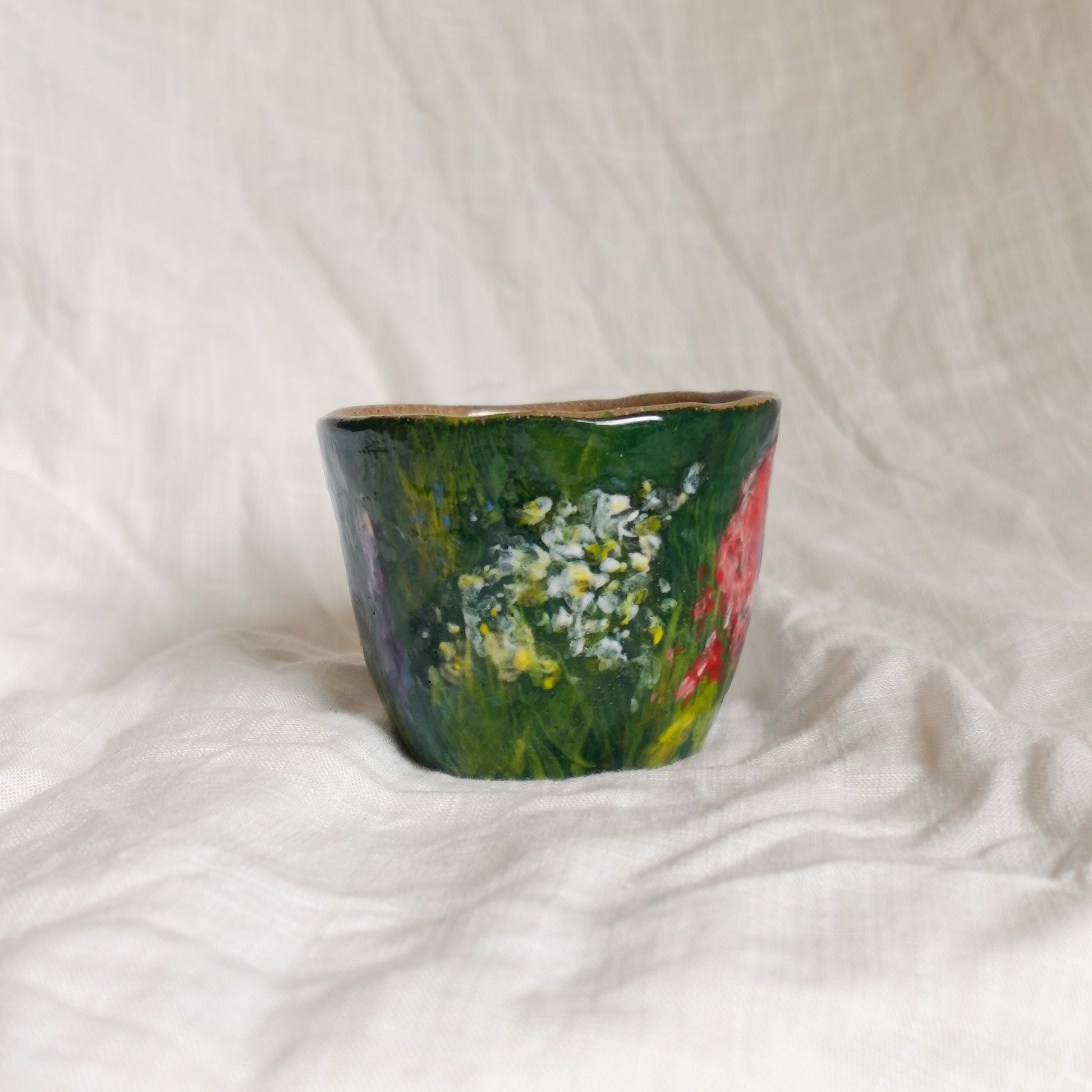 in the garden. teacup