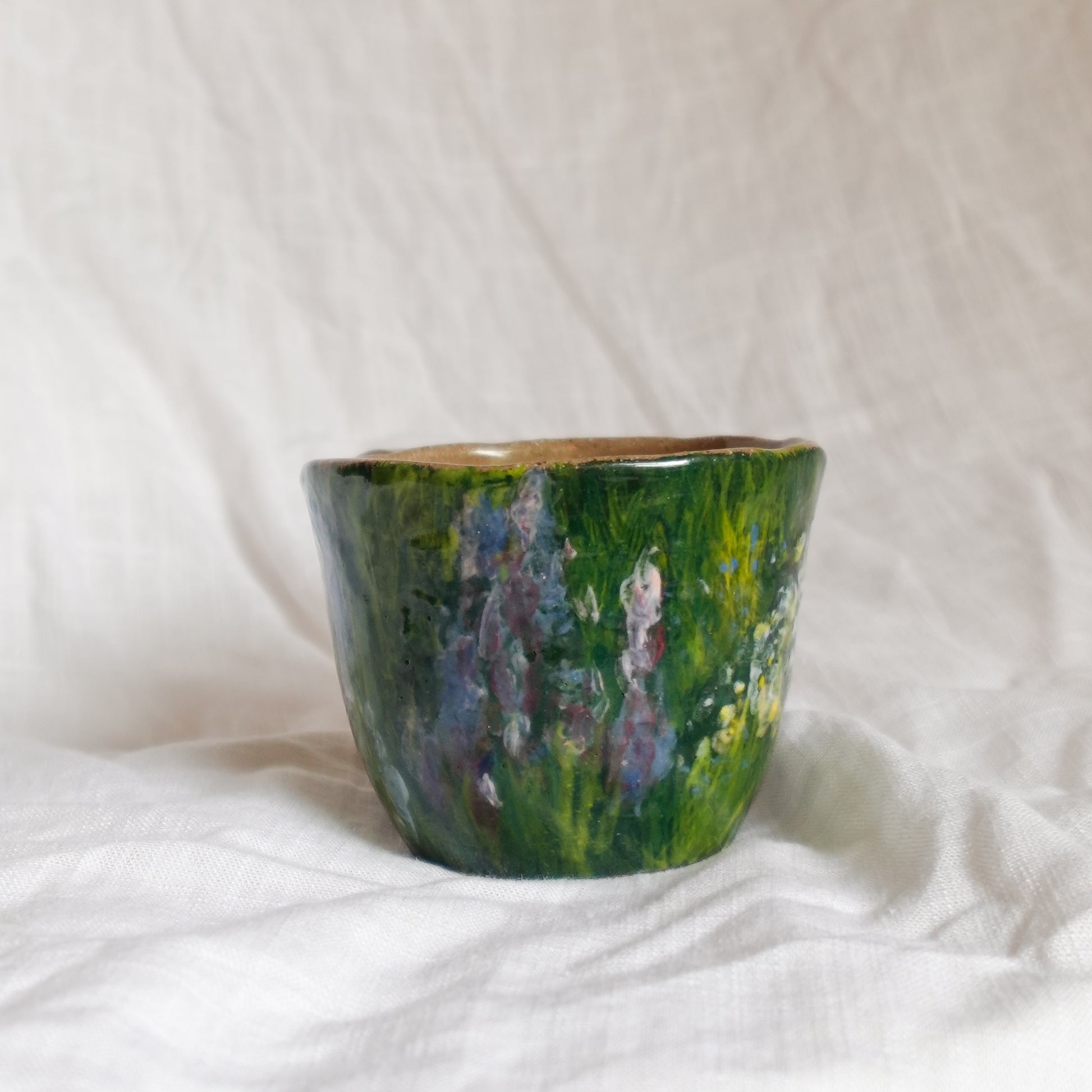 in the garden. teacup