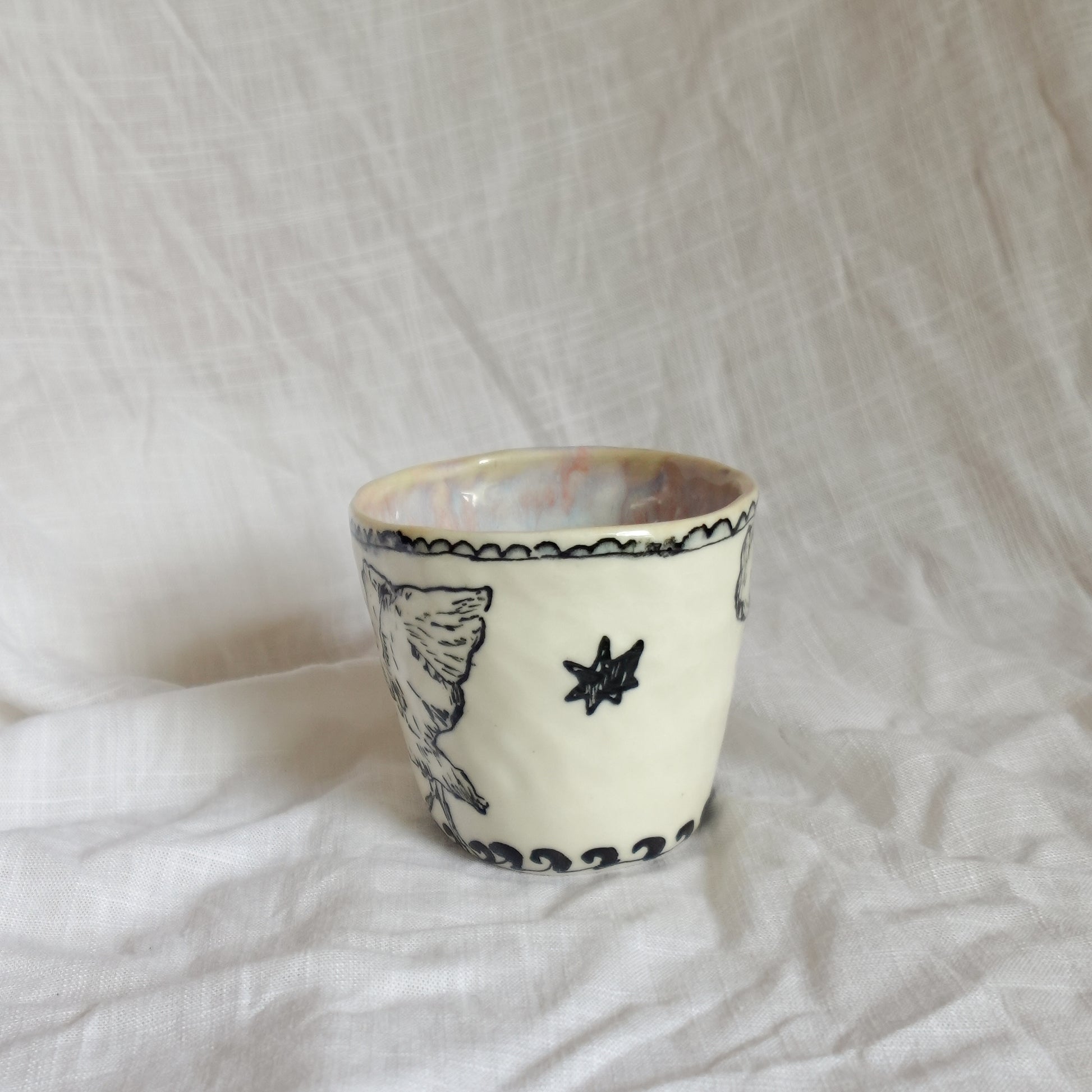 gone flying. cup