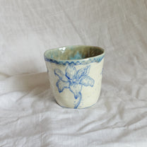 a blue walk. cup