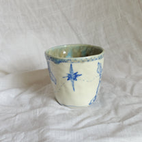 a blue walk. cup