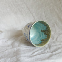 a blue walk. cup