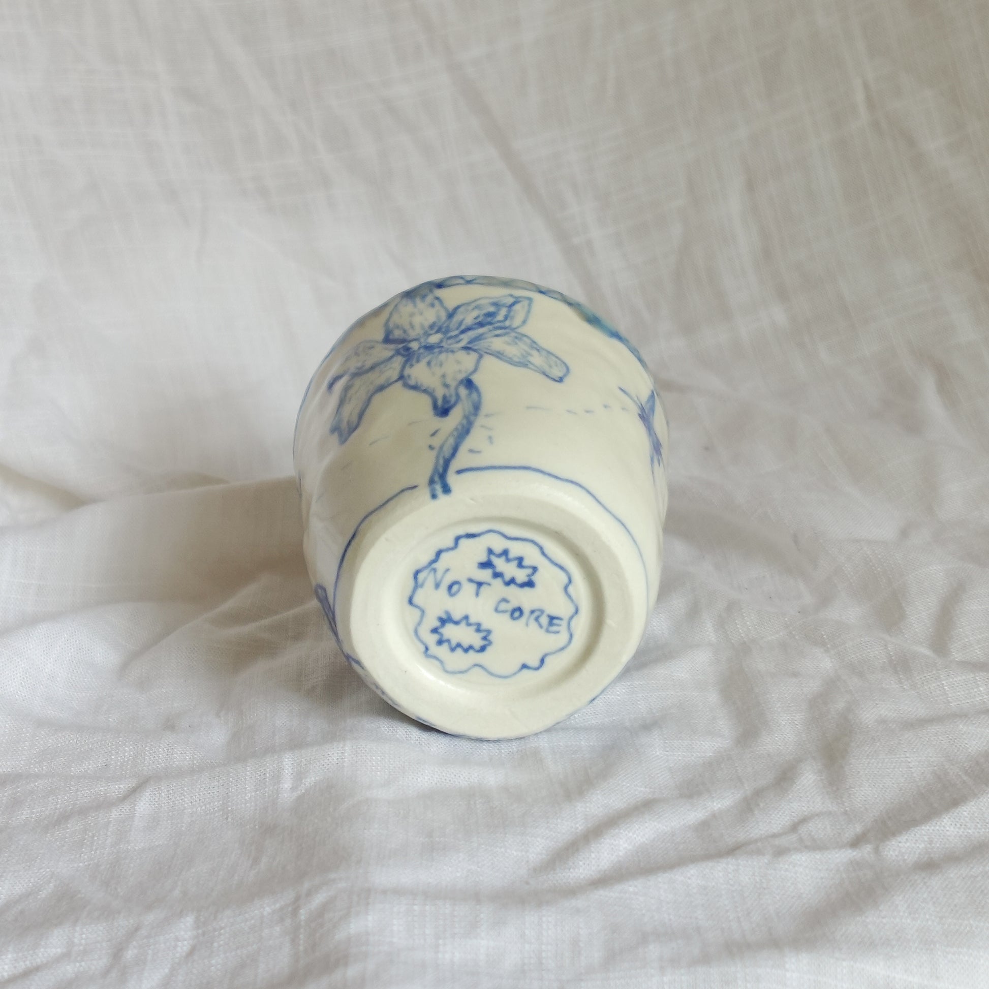 a blue walk. cup