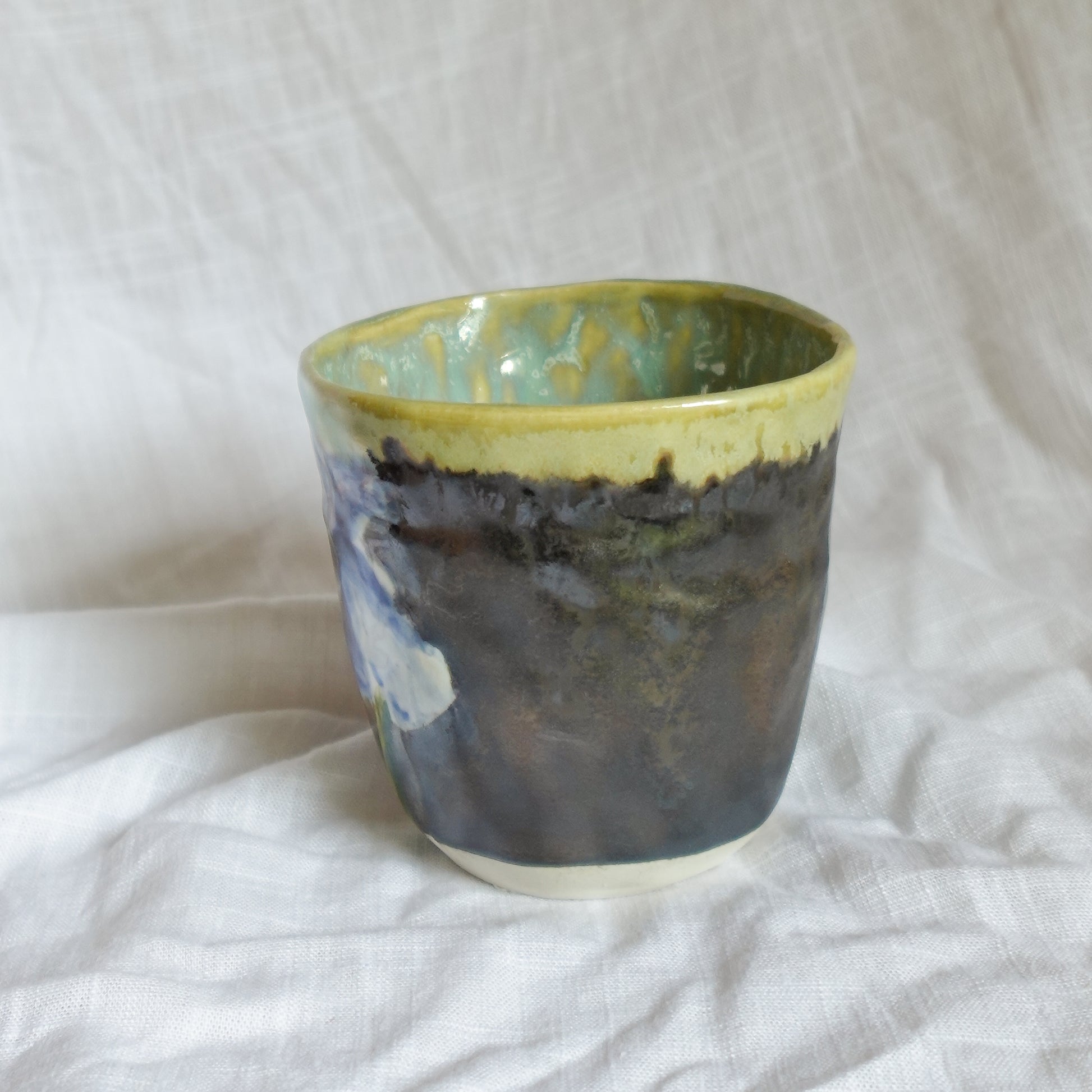 through the field. mug