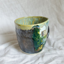 through the field. mug