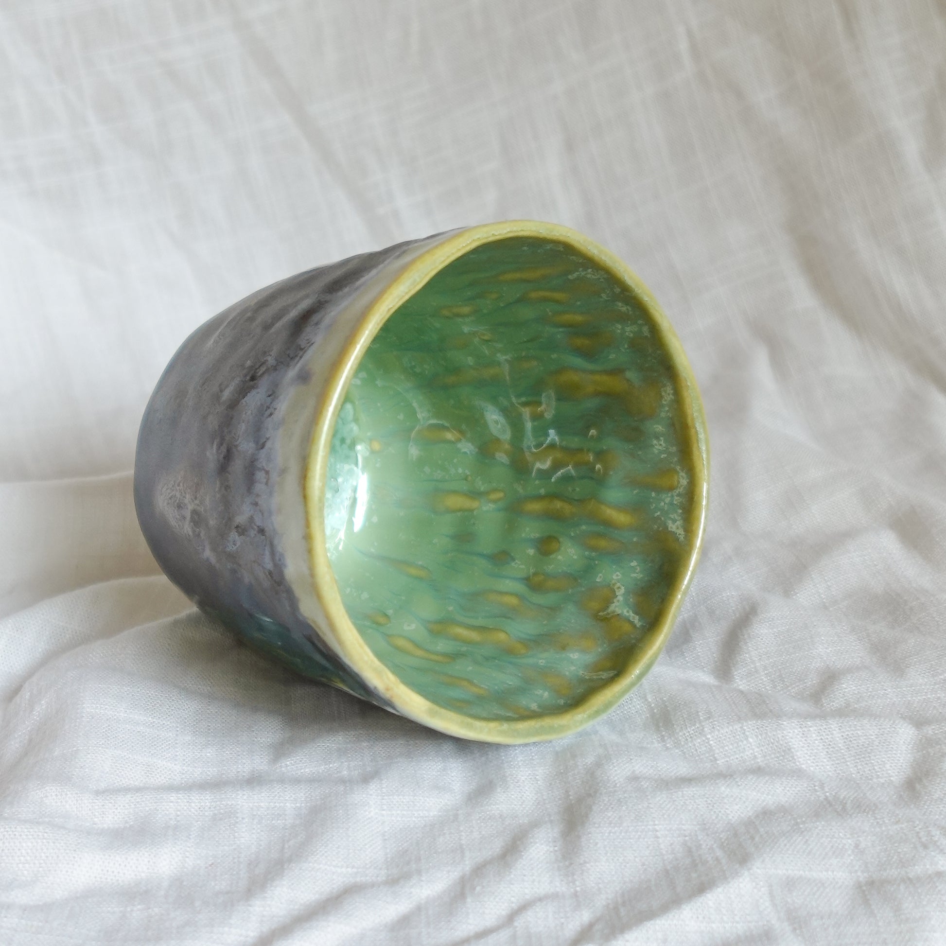 through the field. mug