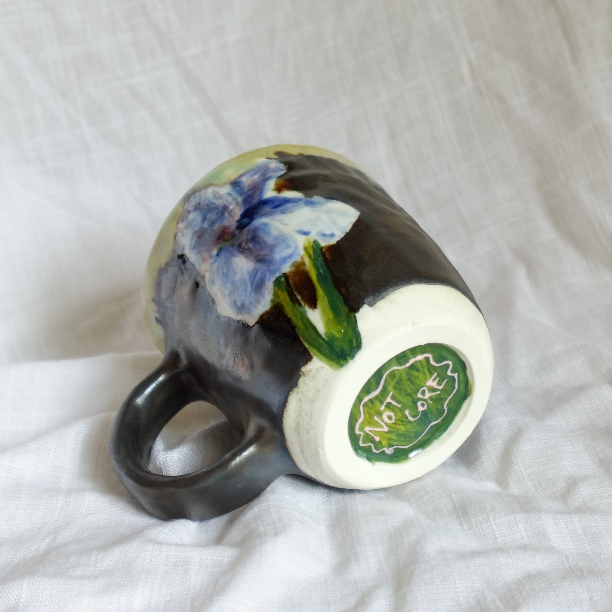 through the field. mug