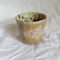 pink fish. cup