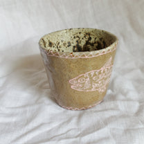 pink fish. cup