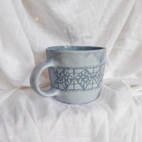 quilt in winter. mug
