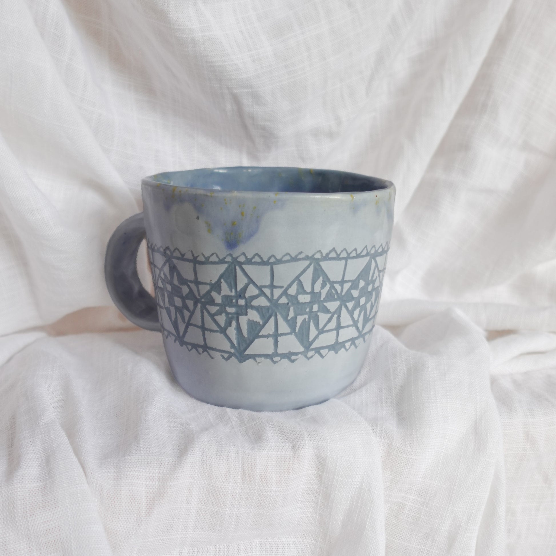 quilt in winter. mug