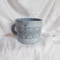 quilt in winter. mug
