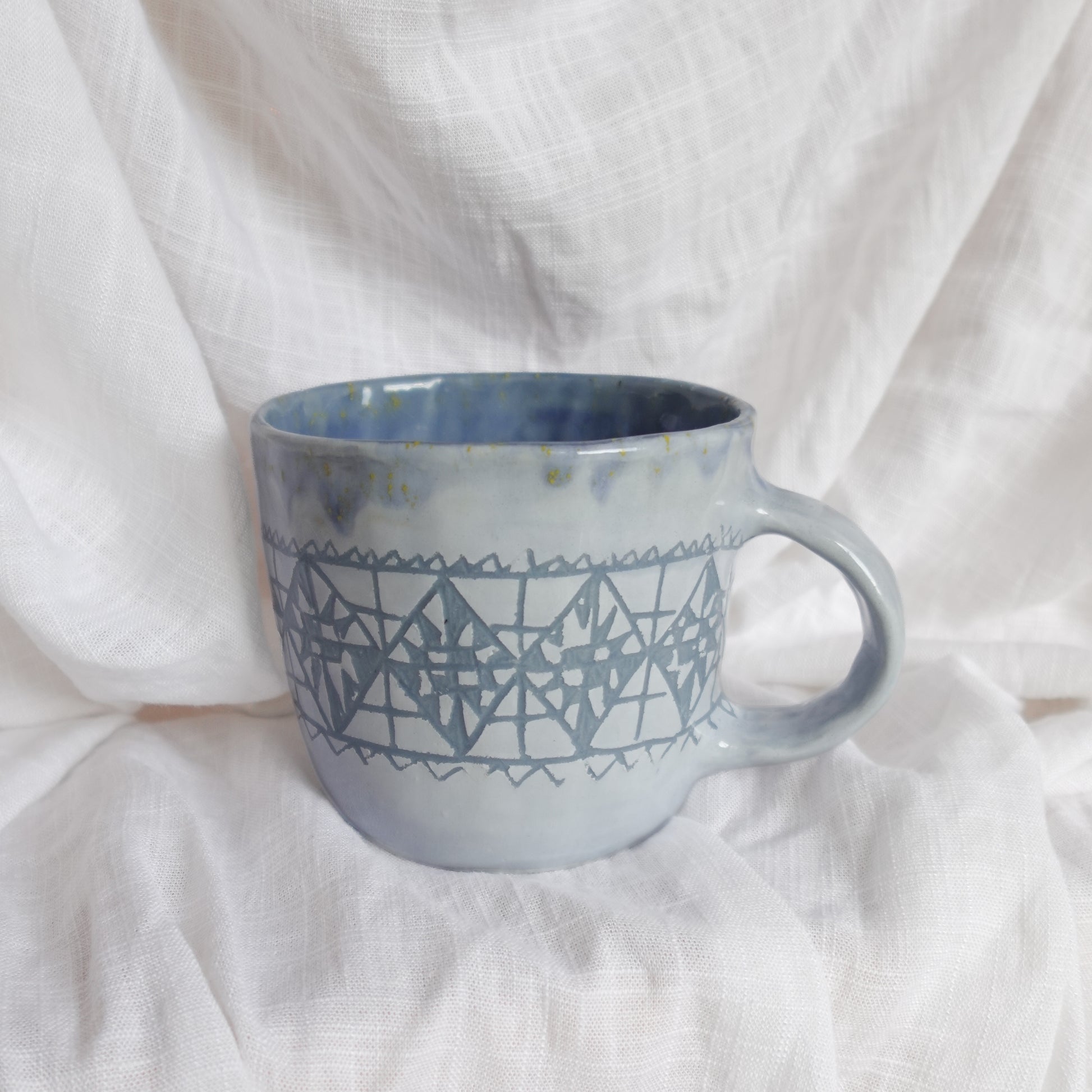 quilt in winter. mug