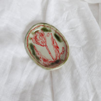 red tulip. trinket dish