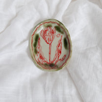 red tulip. trinket dish