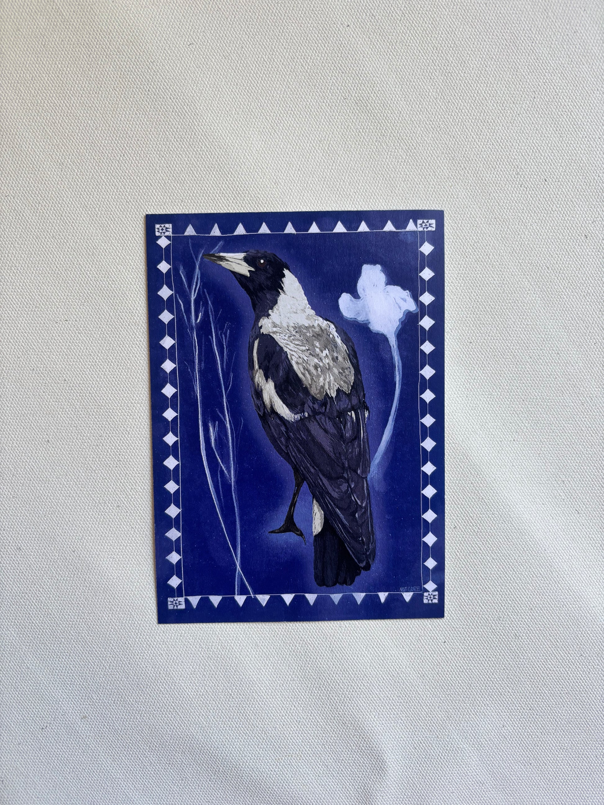magpie postcard