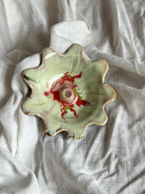 coulis and mint cream. incense holder