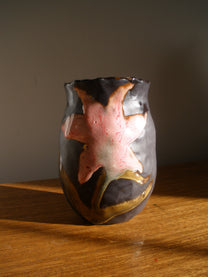 black clay vase